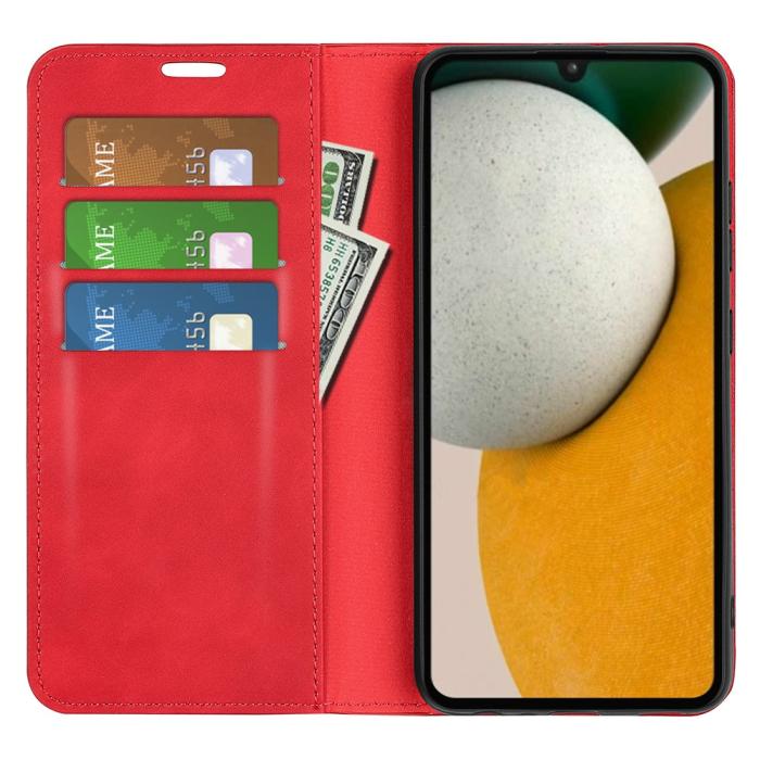 Bild 2, Samsung Galaxy A15 5G Fodral Flip Skin Touch Röd