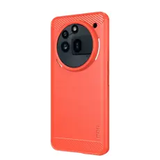 MOFI Nothing Phone 3a Pro Skal Borstad St&aring;l Textur R&ouml;d