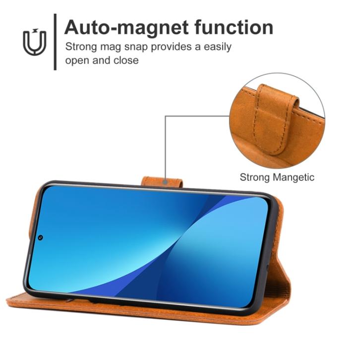 Bild 4, Xiaomi 12 Fodral Läder Brun
