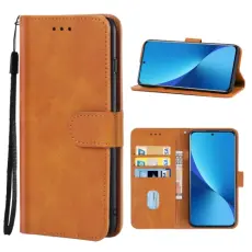Xiaomi 12 Fodral L&auml;der Brun