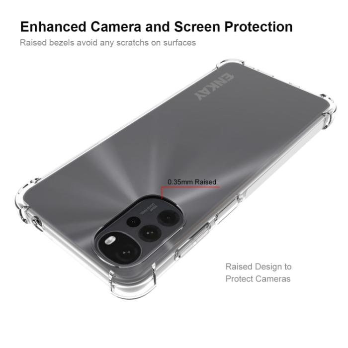 Bild 4, ENKAY Motorola Moto G22 Skal Shockproof Transparent
