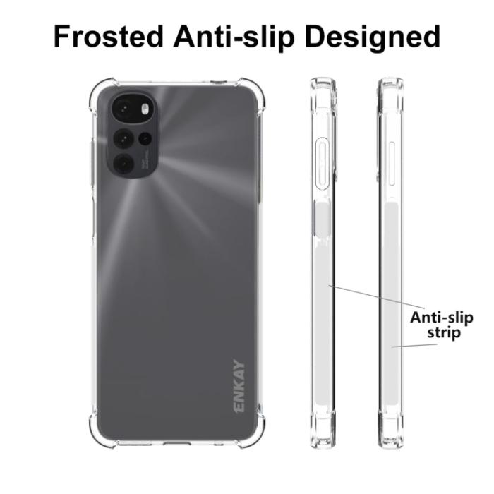Bild 5, ENKAY Motorola Moto G22 Skal Shockproof Transparent