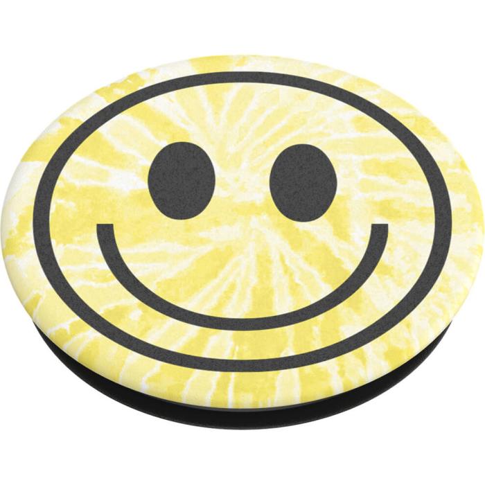 Bild 3, PopSockets Avtagbart Grip med Ställfunktion Tie Dye Smiley