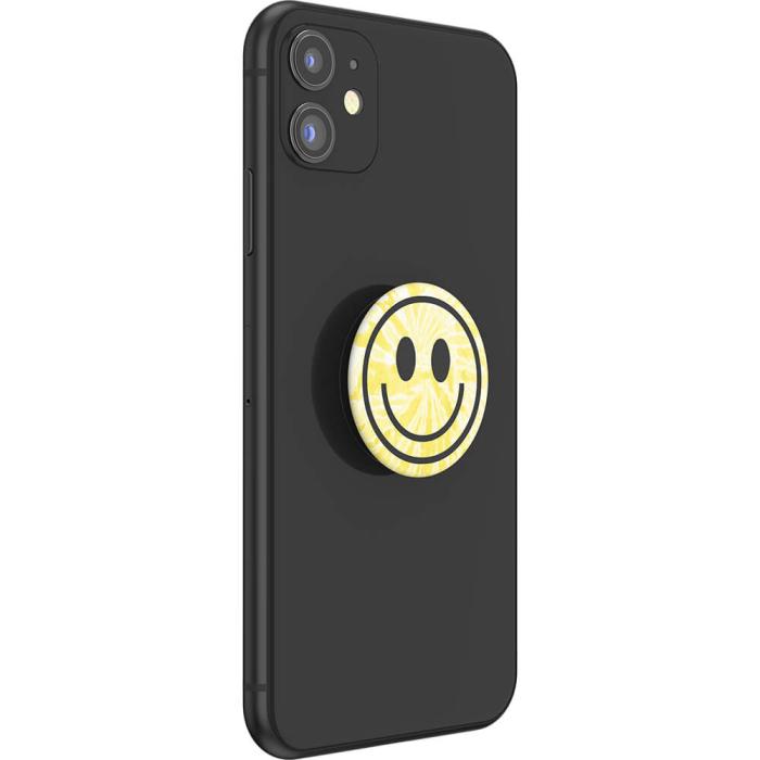 Bild 5, PopSockets Avtagbart Grip med Ställfunktion Tie Dye Smiley
