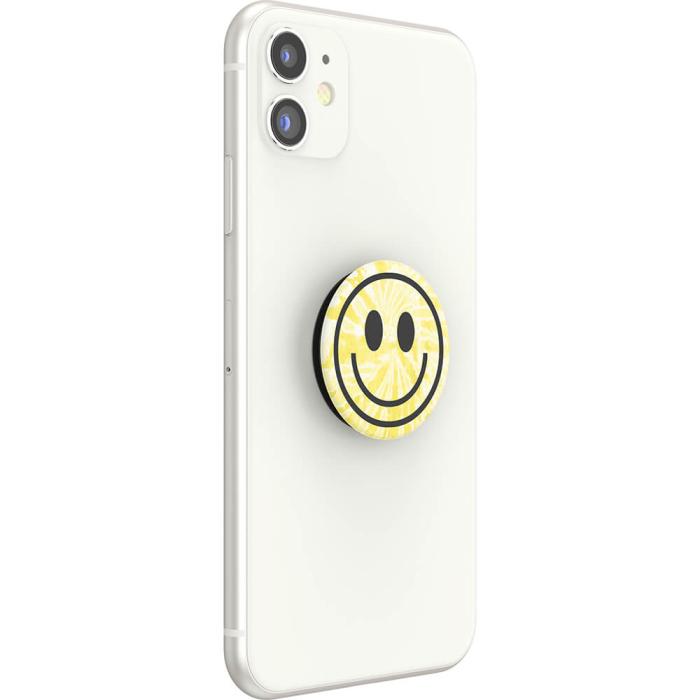 Bild 7, PopSockets Avtagbart Grip med Ställfunktion Tie Dye Smiley