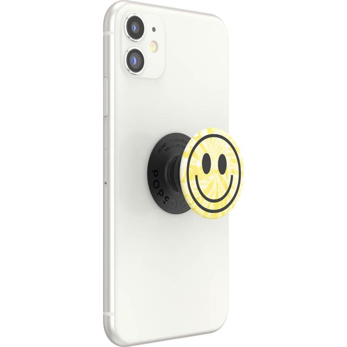 Bild 8, PopSockets Avtagbart Grip med Ställfunktion Tie Dye Smiley