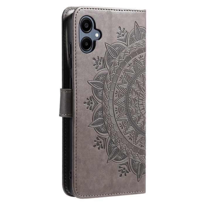 Bild 6, Samsung Galaxy A07 Fodral Mandala Läder Grå