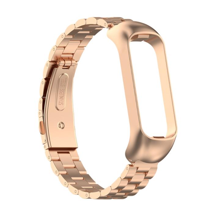 Bild 2, Samsung Galaxy Fit 2 Lyxigt Metallarmband Roséguld