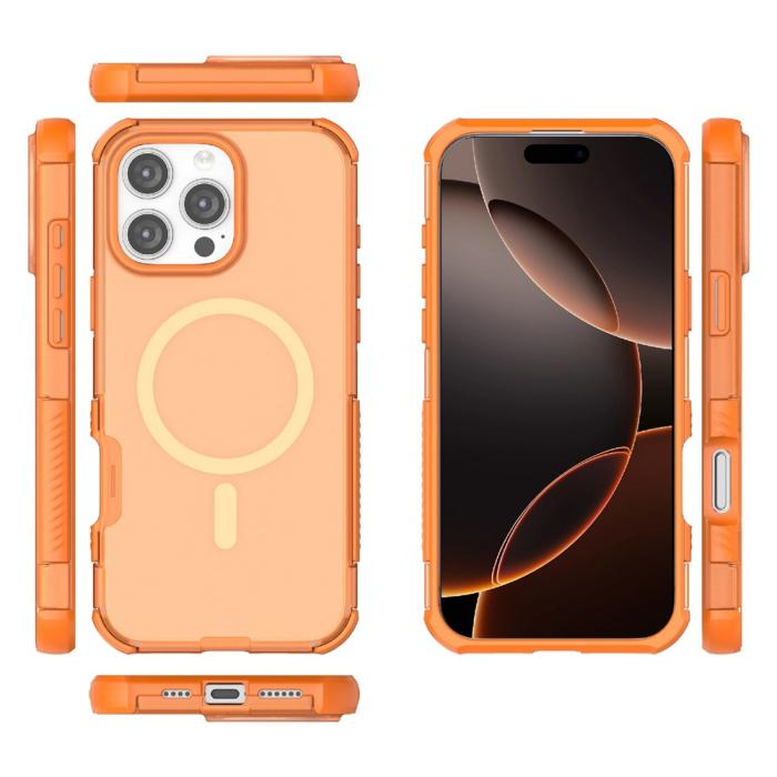 Bild 5, iPhone 16 Pro Skal MagSafe Shockproof Hybrid Orange