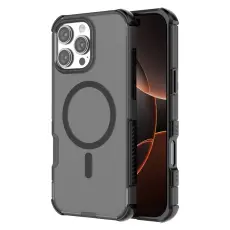 iPhone 16 Pro Max Skal MagSafe Shockproof Hybrid Svart