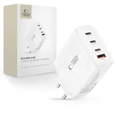 Tech-Protect 140W V&auml;ggladdare PD QC3.0 USB-C/USB-A Vit