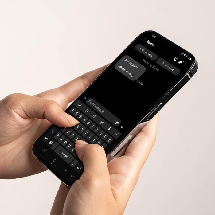 Bild 5, Ringke iPhone 15 Pro Max Skärmskydd Härdat Glas Svart