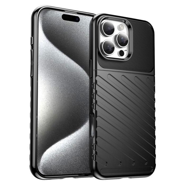 Bild 1, iPhone 16 Pro Max Skal Twill Textur Svart