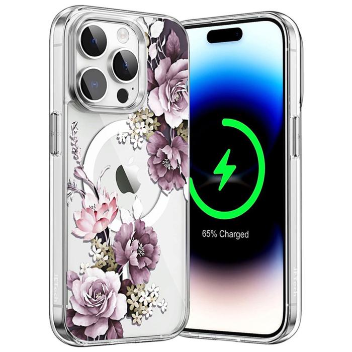 Bild 1, iPhone 16 Pro Skal MagSafe Blommor