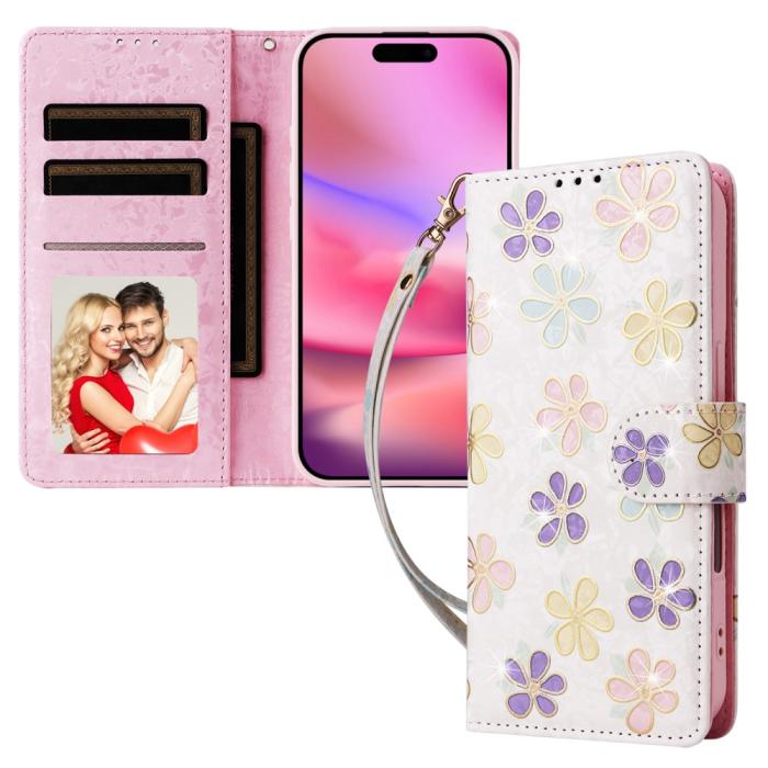 Bild 5, iPhone 16 Fodral Med Tryck Färgglada Blommor RFID
