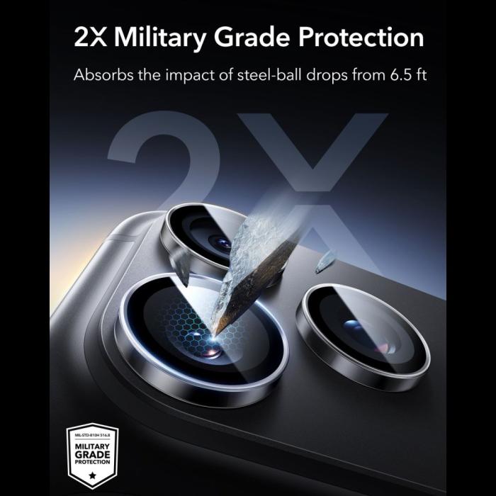 Bild 4, ESR iPhone 18 Pro / 18 Pro Max Linsskydd Armorite