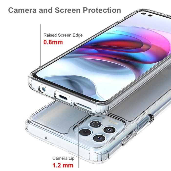 Bild 3, Motorola Moto G100 Skal Akryl/TPU Shockproof Transparent