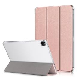 iPad Pro 12.9 (2018/2020/2021) - Tri-Fold Läder Fodral - Roséguld