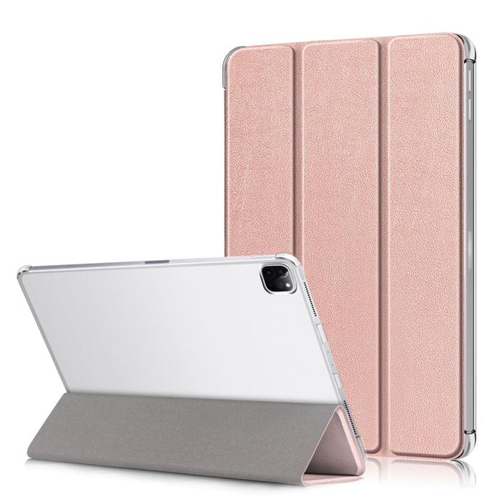 Bild 1, iPad Pro 12.9 (2018/2020/2021) - Tri-Fold Läder Fodral - Roséguld