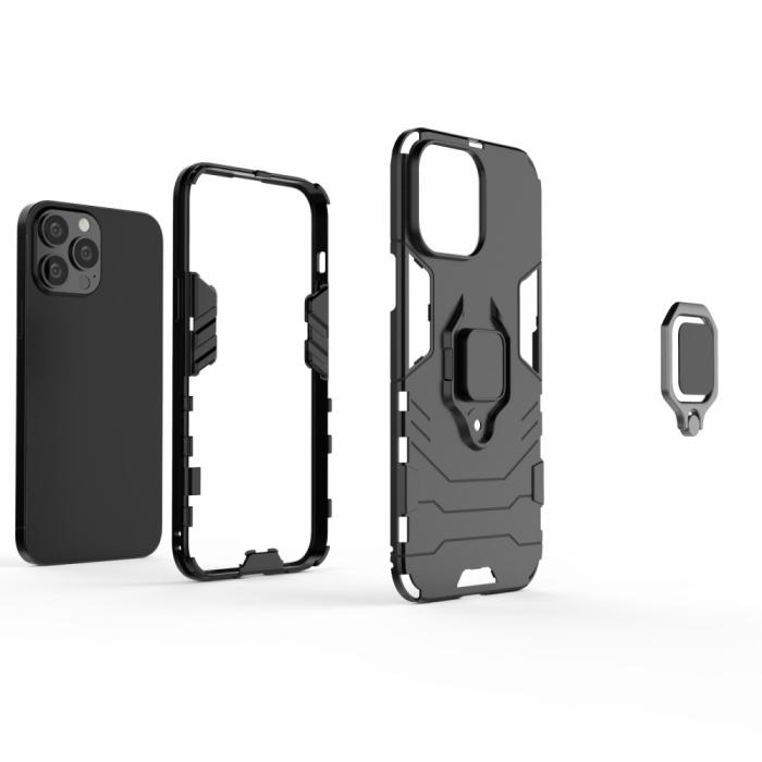 Bild 5, iPhone 13 Pro Max - Hybrid Ring Skal - Navy Blue