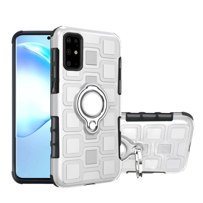 Bild 1, Samsung Galaxy S20 Ultra - Geometriskt Ring Skal - Silver
