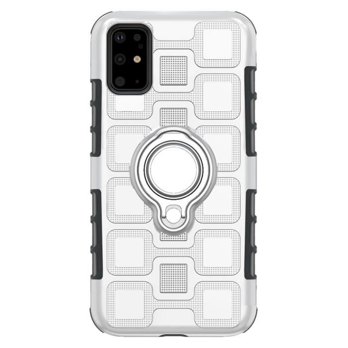 Bild 2, Samsung Galaxy S20 Ultra - Geometriskt Ring Skal - Silver