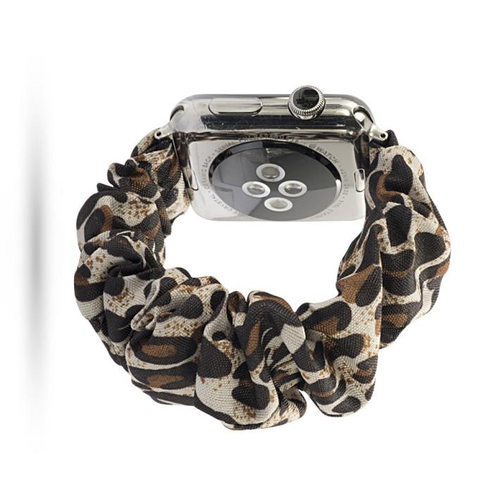 Bild 2, Scrunchie Leopard Armband Apple Watch 41/40/38 mm