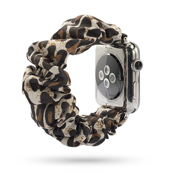 Bild 3, Scrunchie Leopard Armband Apple Watch 41/40/38 mm