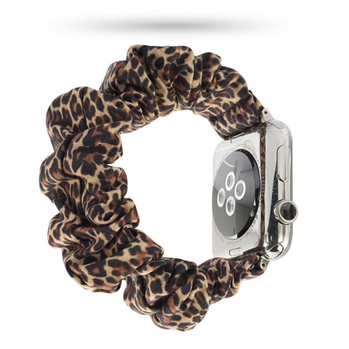 Bild 3, Scrunchie Leopard Armband Apple Watch 41/40/38 mm