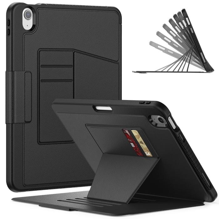 Bild 1, iPad Air 11 2025 / 2024 Fodral Läder Kickstand Korthållare