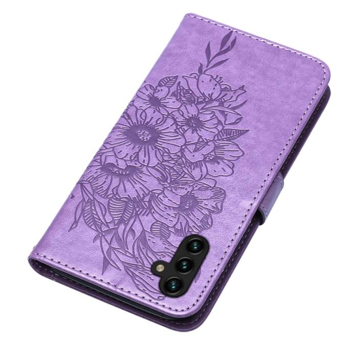 Bild 5, Samsung Galaxy A54 5G Fodral Med Fjäril Tryck Lila
