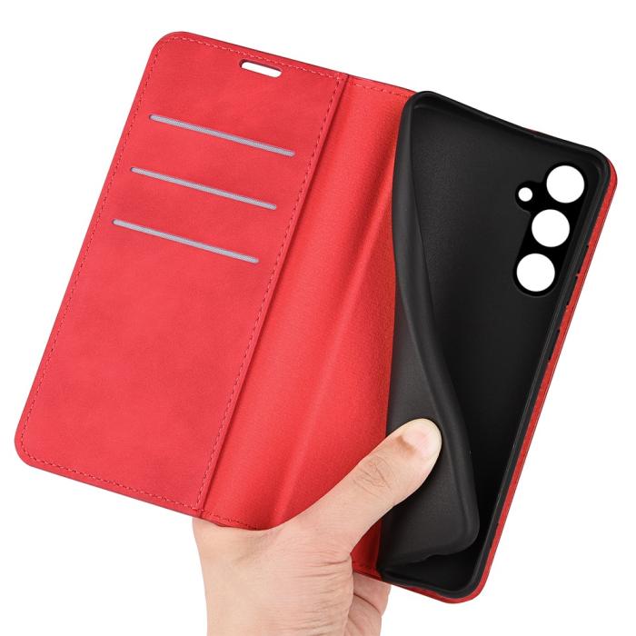Bild 4, Samsung Galaxy A15 5G Fodral Flip Skin Touch Röd