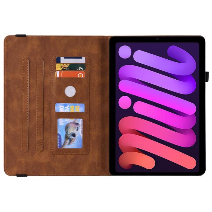 Bild 5, iPad Mini 2024/2021 Fodral Butterfly Flower Brun