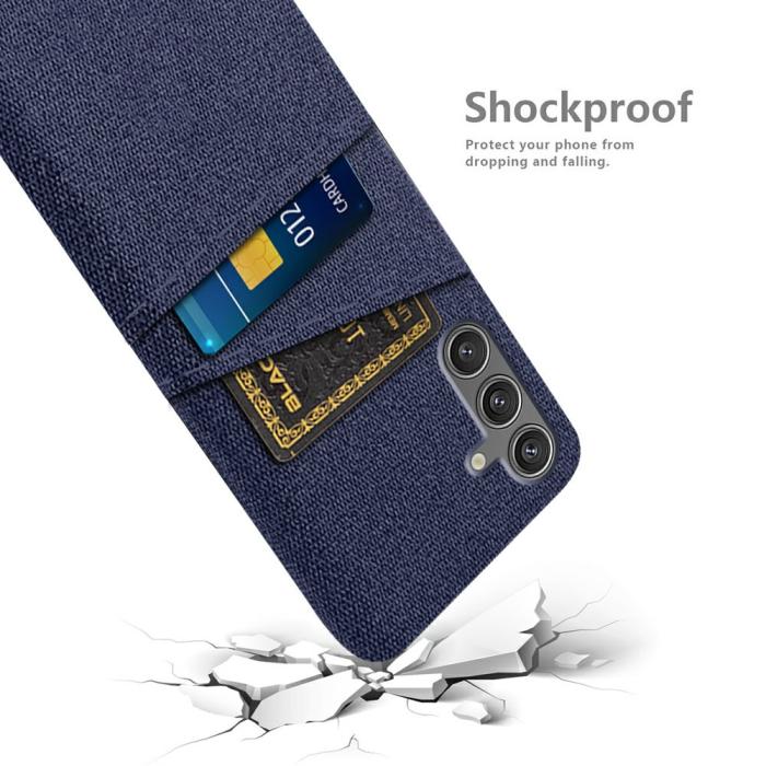 Bild 4, Samsung Galaxy S25 Skal Med Kortfack Tygbelagt Blå