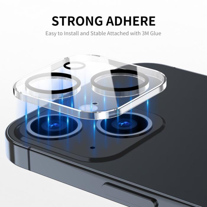 Bild 3, ENKAY iPhone 15 / 15 Plus 2-PACK Linsskydd Härdat Glas