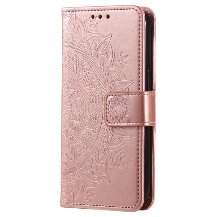 Bild 4, Xiaomi Redmi Note 12 4G Fodral Mandala Läder Roséguld