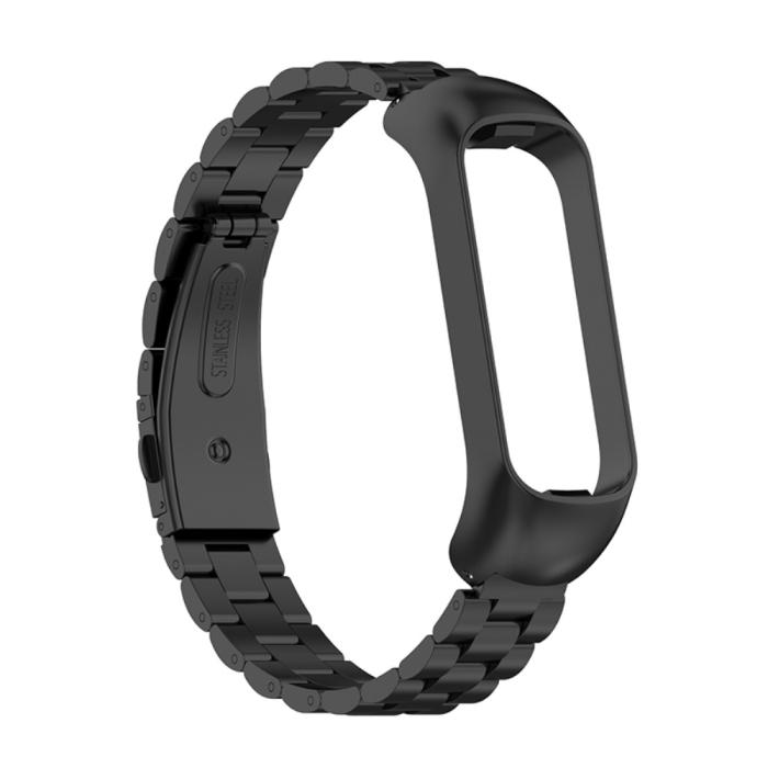 Bild 2, Samsung Galaxy Fit 2 Lyxigt Metallarmband Svart