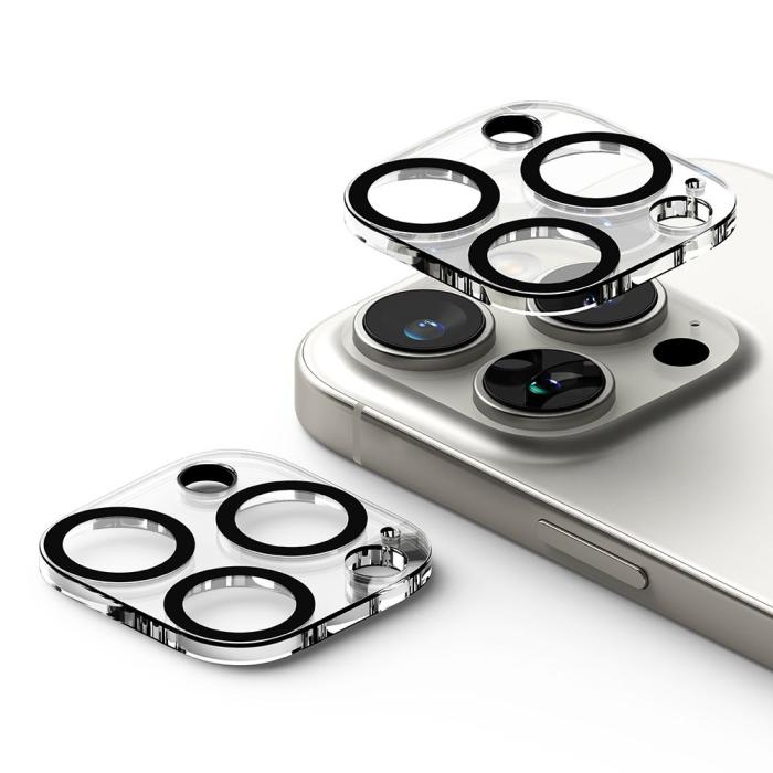 Bild 3, Ringke iPhone 16 Pro / 16 Pro Max 2-PACK Linsskydd Härdat Glas Transparent