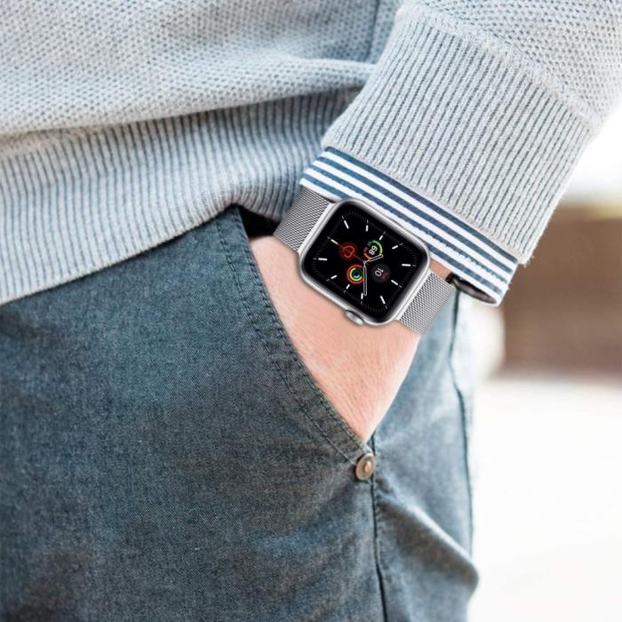 Bild 6, Tech-Protect Milanese Loop Metall Armband Apple Watch 38/40/41 mm Svart