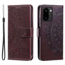 OnePlus 15R Fodral Mandala L&auml;der Brun