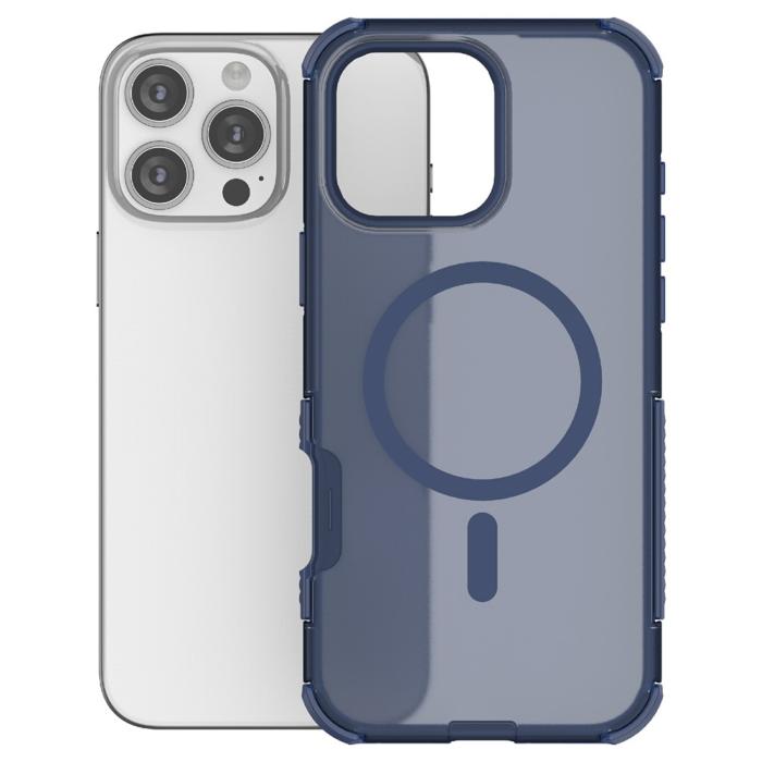 Bild 3, iPhone 16 Pro Max Skal MagSafe Shockproof Hybrid Blå