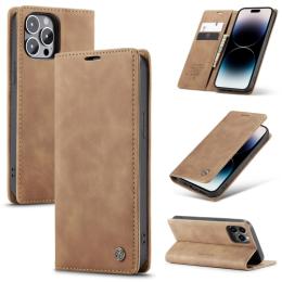 CASEME iPhone 14 Pro Fodral Retro Flip Brun