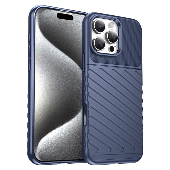 Bild 1, iPhone 16 Pro Max Skal Twill Textur Blå