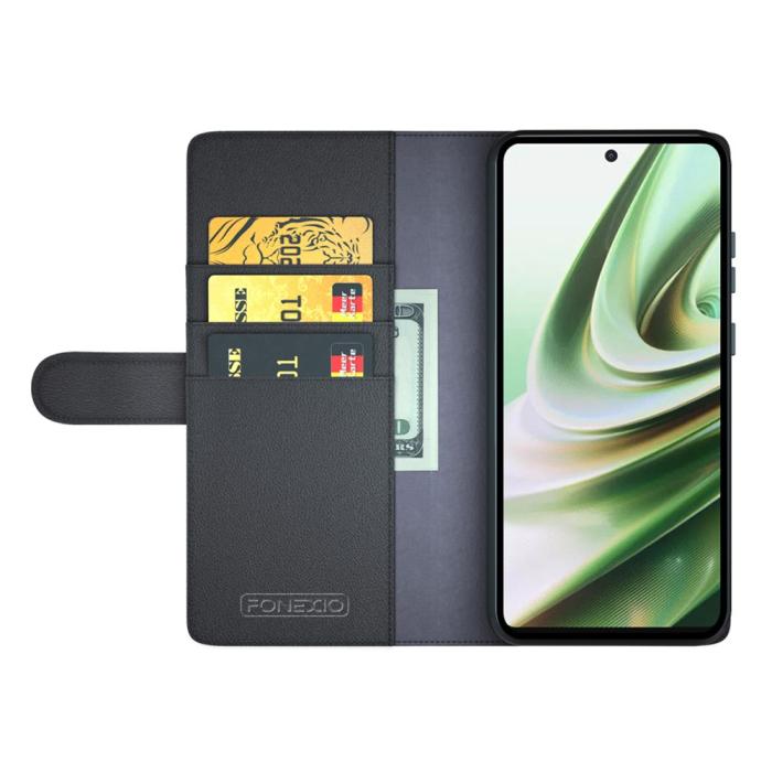 Bild 2, OnePlus Nord CE 3 Lite 5G Fodral Premium Äkta Läder Svart