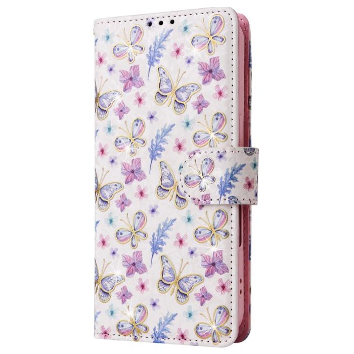 Bild 6, iPhone 16 Fodral Med Tryck Fjärilar / Blommor RFID