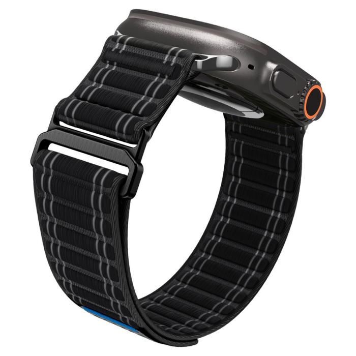 Bild 6, Spigen Apple Watch 42/44/45/46/49 mm Klockarmband Svart