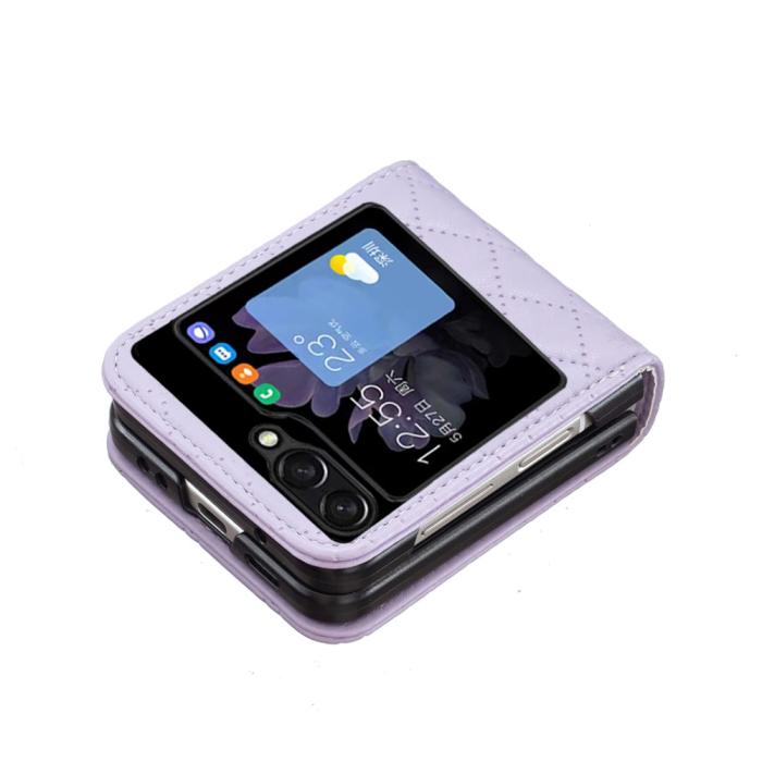 Bild 3, Samsung Galaxy Z Flip 5 Skal Diamond Textur Lila