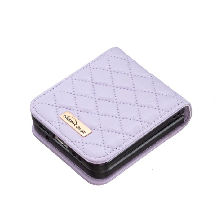 Bild 4, Samsung Galaxy Z Flip 5 Skal Diamond Textur Lila