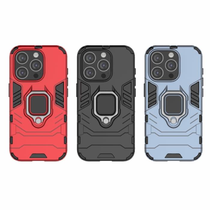 Bild 5, iPhone 15 Pro Skal Armor Hybrid Ring Svart