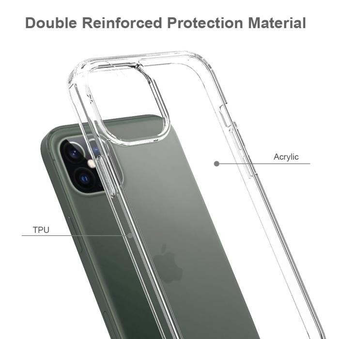 Bild 2, iPhone 12 Pro Max - Akryl+TPU Transparent Skal